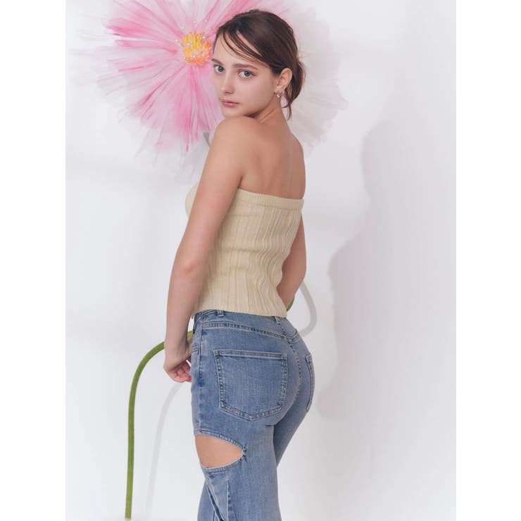 サイドレースアップカットアウトデニムパンツ | EATME | 詳細画像22 