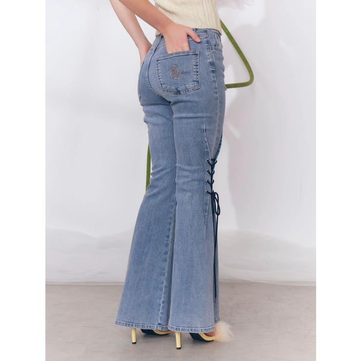 サイドレースアップカットアウトデニムパンツ | EATME | 詳細画像24 