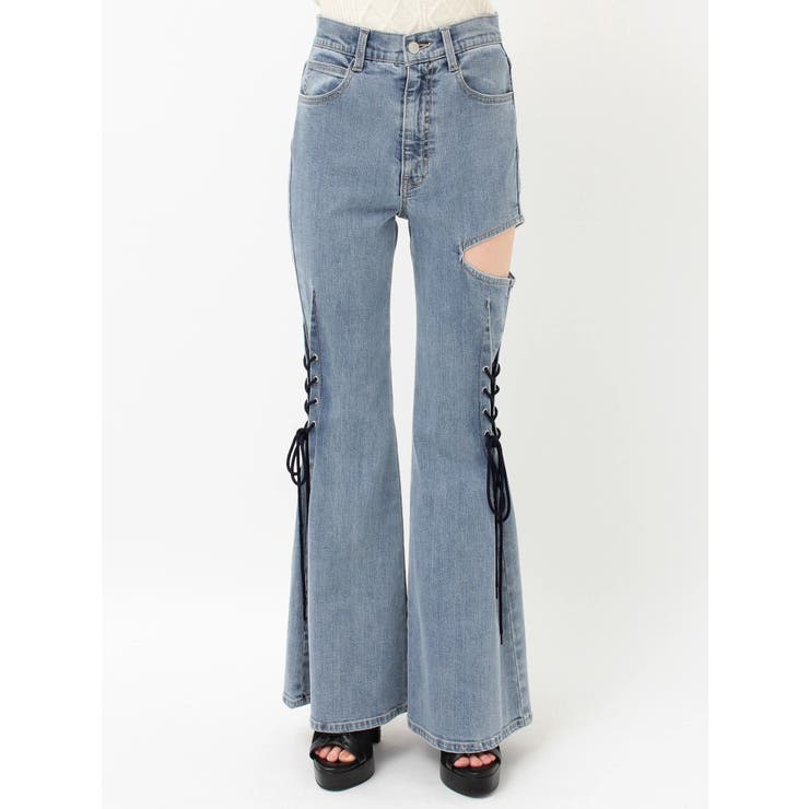 サイドレースアップカットアウトデニムパンツ | EATME | 詳細画像39 
