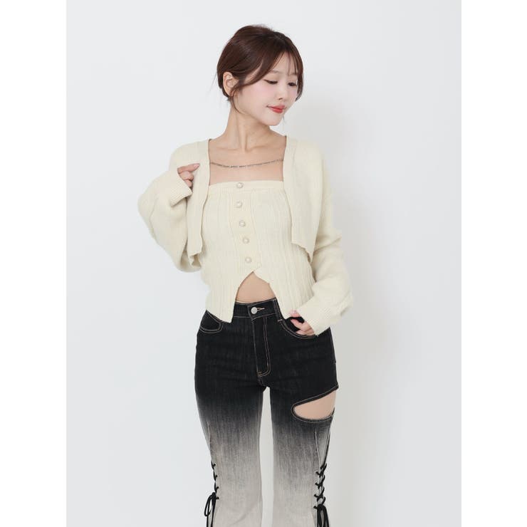 【SETUP】フロントボタンニットベアTOP | EATME | 詳細画像14 