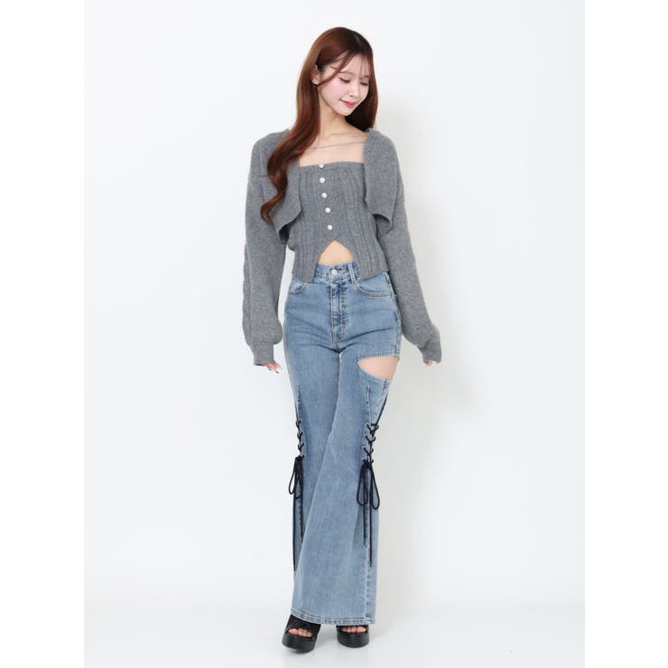 【SETUP】フロントボタンニットベアTOP | EATME | 詳細画像21 