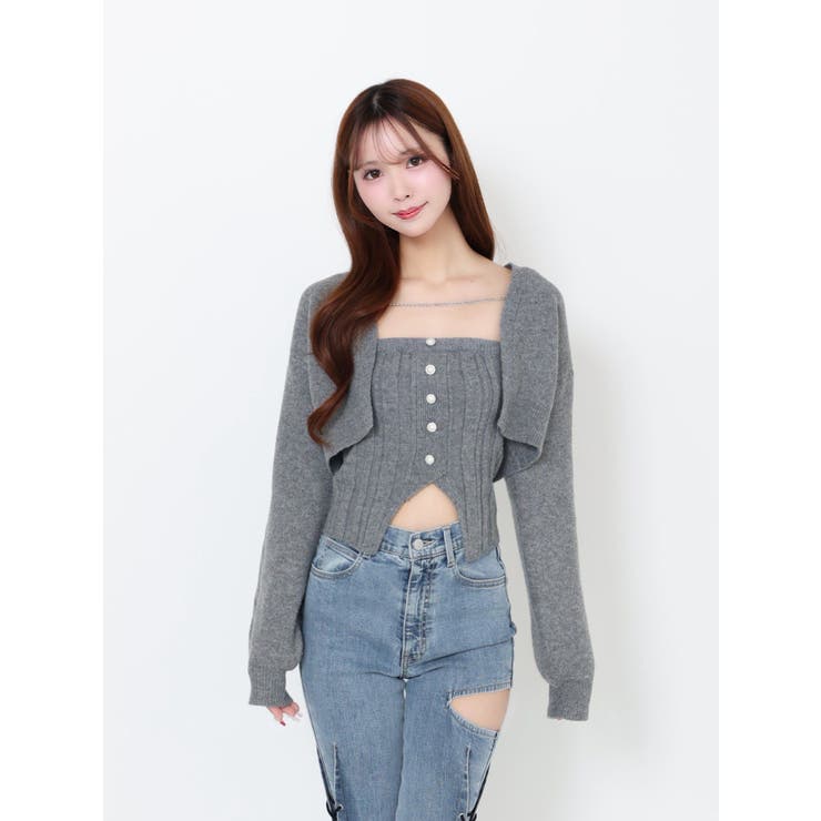 【SETUP】フロントボタンニットベアTOP | EATME | 詳細画像7 