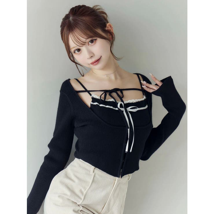 バイカラーキャミニットアンサンブル | EATME | 詳細画像14 