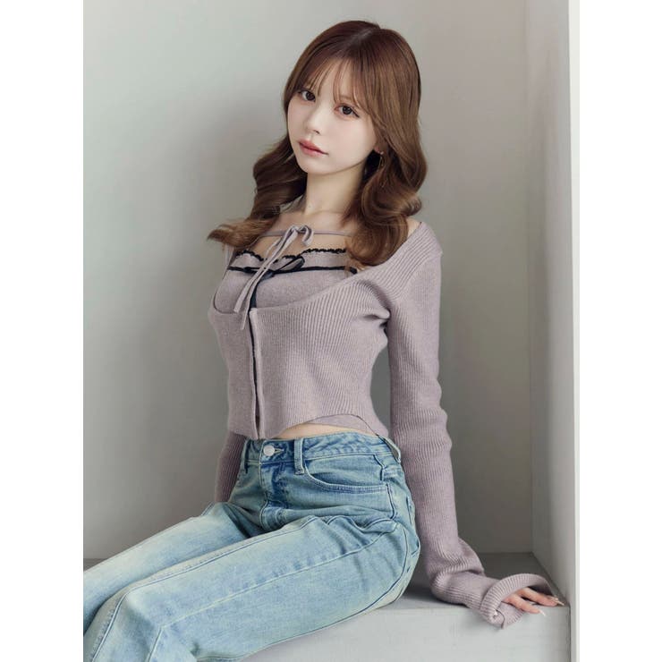 バイカラーキャミニットアンサンブル | EATME | 詳細画像7 