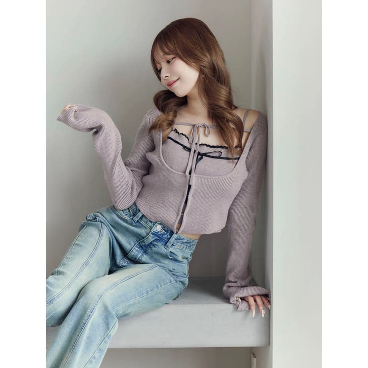 バイカラーキャミニットアンサンブル | EATME | 詳細画像8 