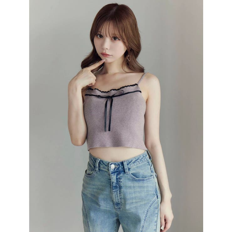 バイカラーキャミニットアンサンブル | EATME | 詳細画像9 