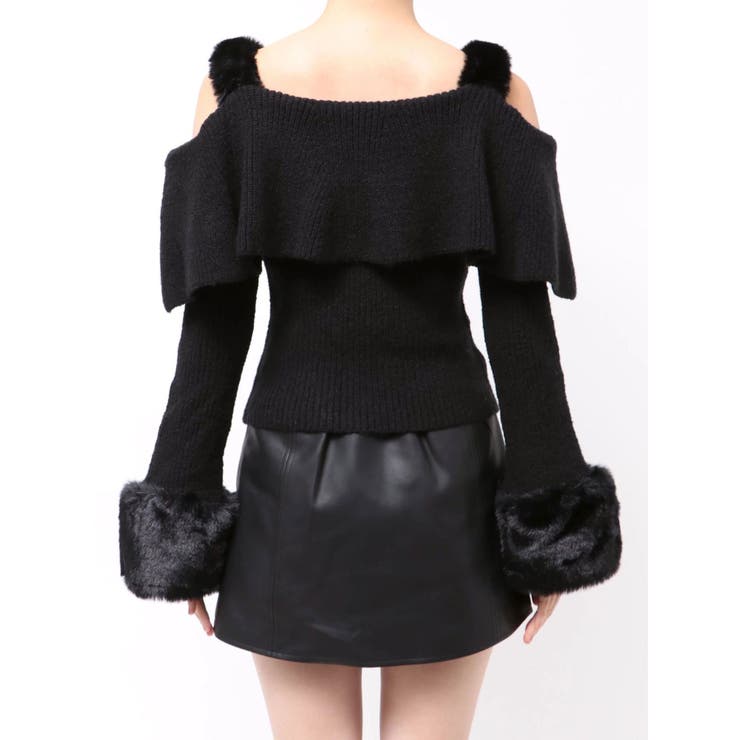 フェイクファーストラップオフショルダーリブニット | EATME | 詳細画像22 