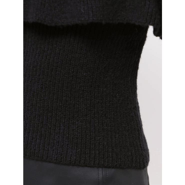 フェイクファーストラップオフショルダーリブニット | EATME | 詳細画像25 