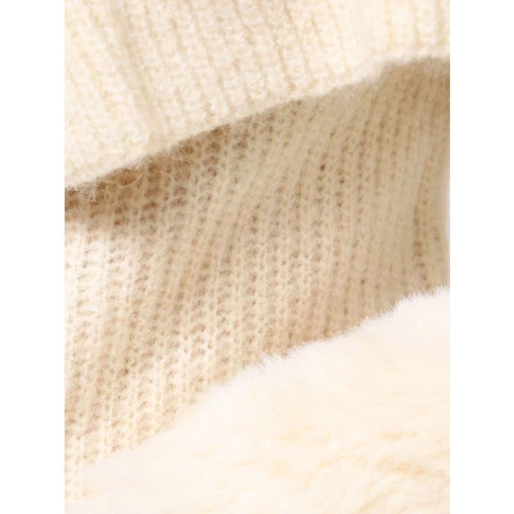 フェイクファーストラップオフショルダーリブニット | EATME | 詳細画像28 