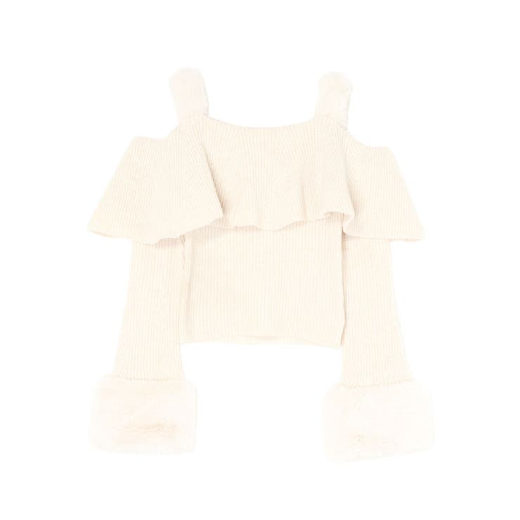 フェイクファーストラップオフショルダーリブニット | EATME | 詳細画像30 