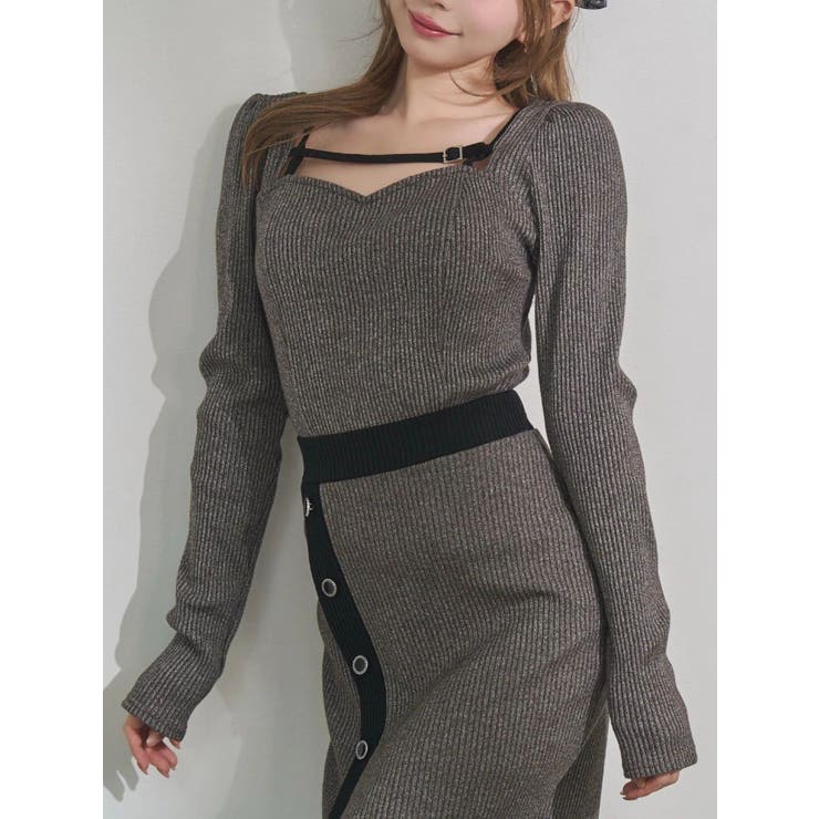 グレー | ベルテッドリブTOP | EATME