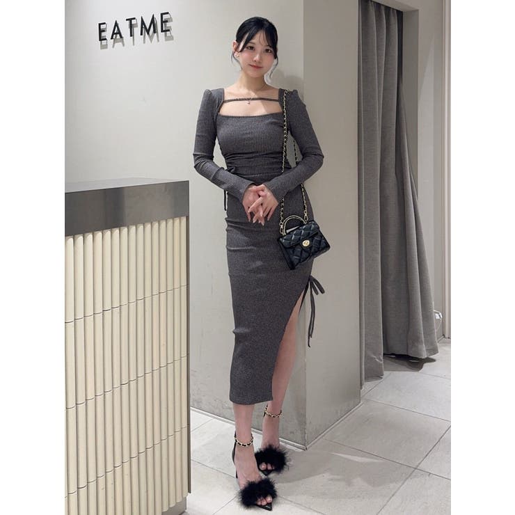 カットアウトリボンデザインワンピース | EATME | 詳細画像23 
