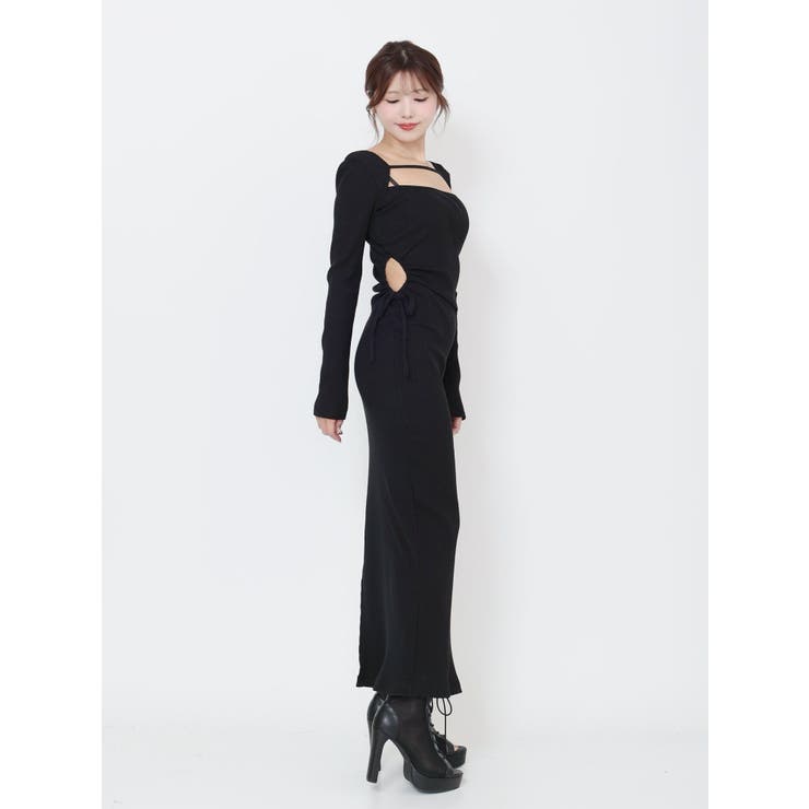 カットアウトリボンデザインワンピース | EATME | 詳細画像7 
