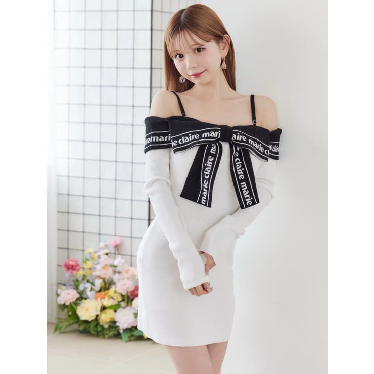 【marie claire×EATME】リボンデザインニットワンピース | EATME | 詳細画像32 