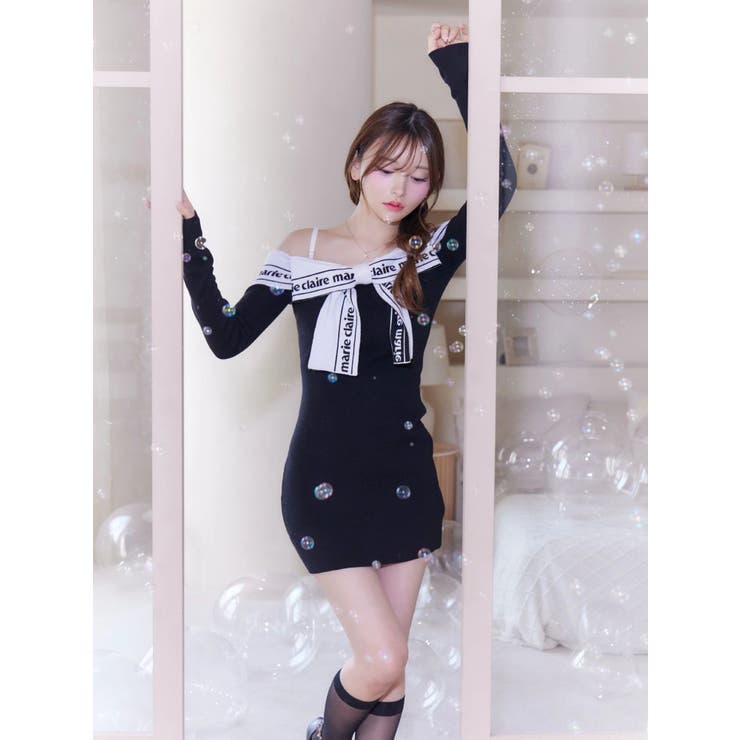 【marie claire×EATME】リボンデザインニットワンピース | EATME | 詳細画像4 