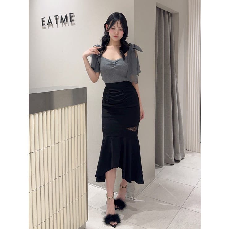 ショルダーリボンリブTOP | EATME | 詳細画像4 