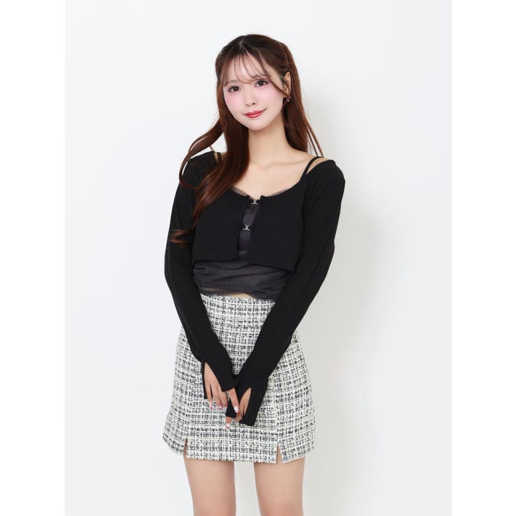 チュールドッキングキャミリブTOPセット | EATME | 詳細画像15 