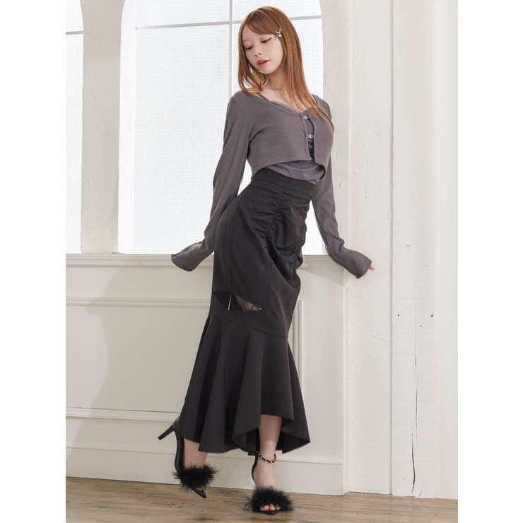 チュールドッキングキャミリブTOPセット | EATME | 詳細画像19 