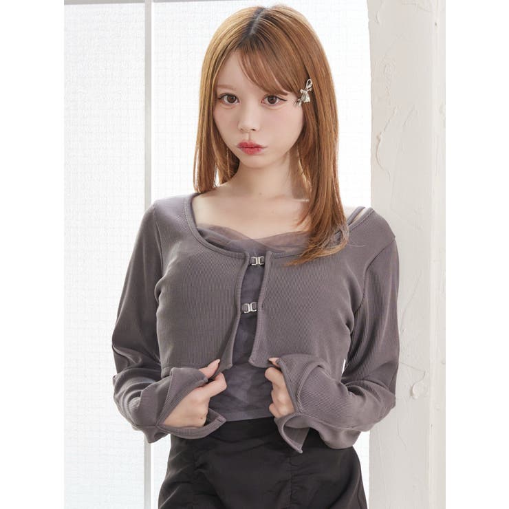 チュールドッキングキャミリブTOPセット | EATME | 詳細画像25 