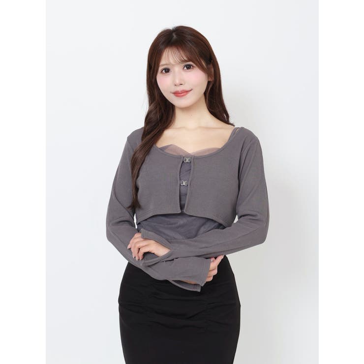 チュールドッキングキャミリブTOPセット | EATME | 詳細画像30 