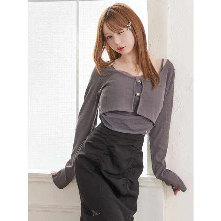 チュールドッキングキャミリブTOPセット | EATME | 詳細画像36 