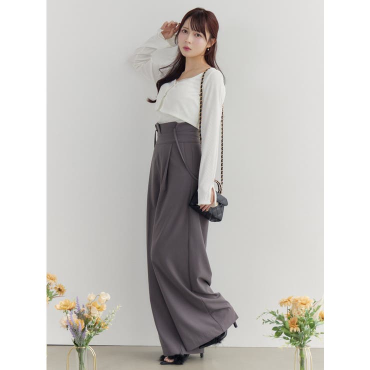 チュールドッキングキャミリブTOPセット | EATME | 詳細画像4 