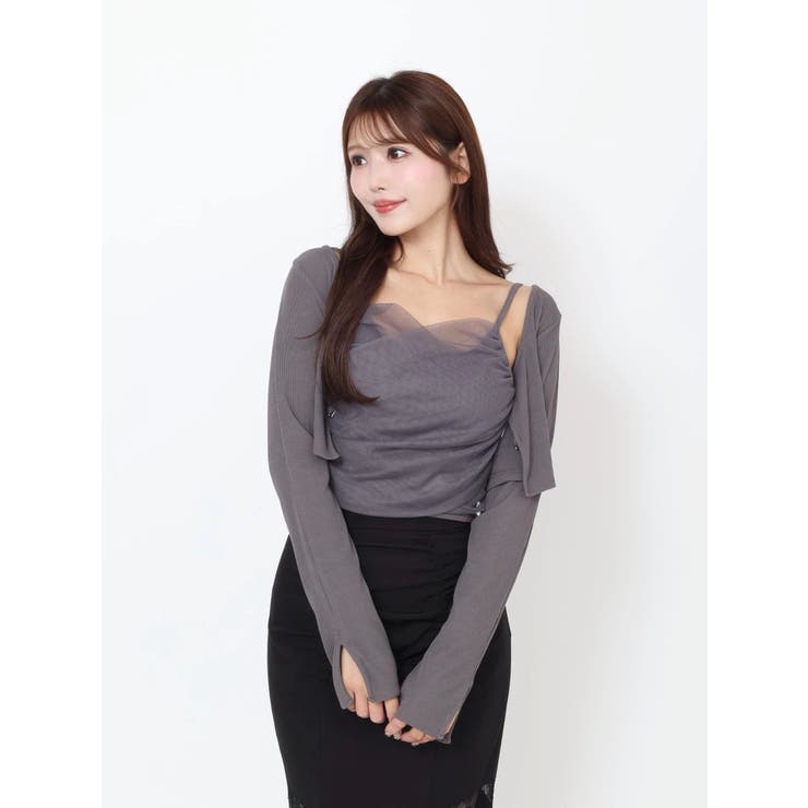 チュールドッキングキャミリブTOPセット | EATME | 詳細画像47 