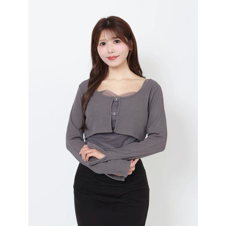 チュールドッキングキャミリブTOPセット | EATME | 詳細画像48 