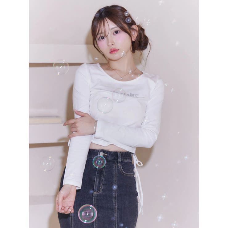 【marie claire×EATME】キラキラストーンロゴTシャツ | EATME | 詳細画像1 