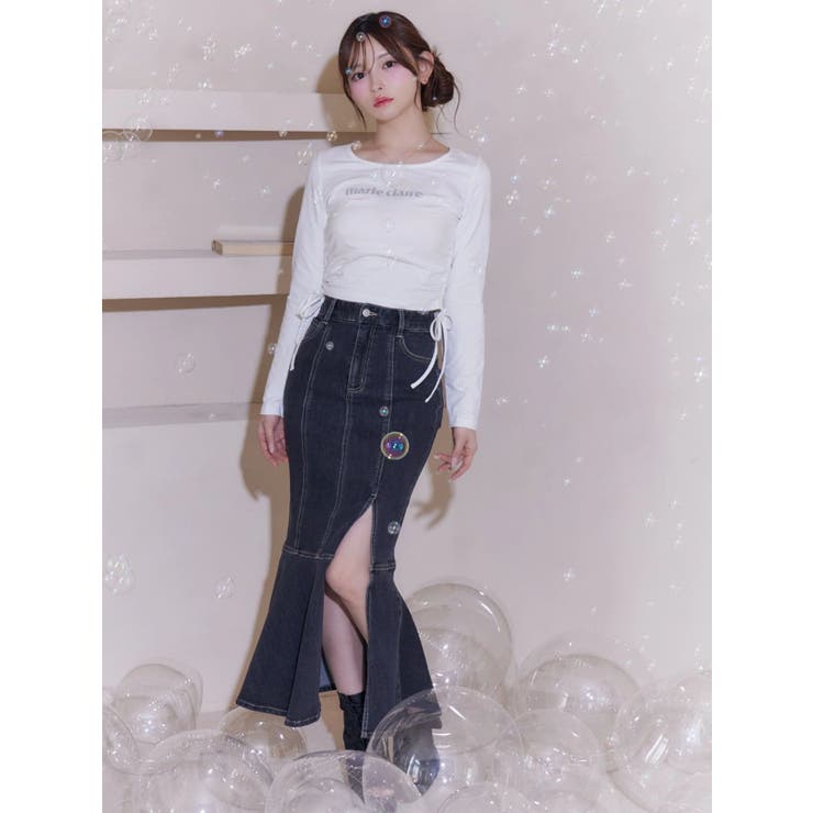 【marie claire×EATME】キラキラストーンロゴTシャツ | EATME | 詳細画像8 