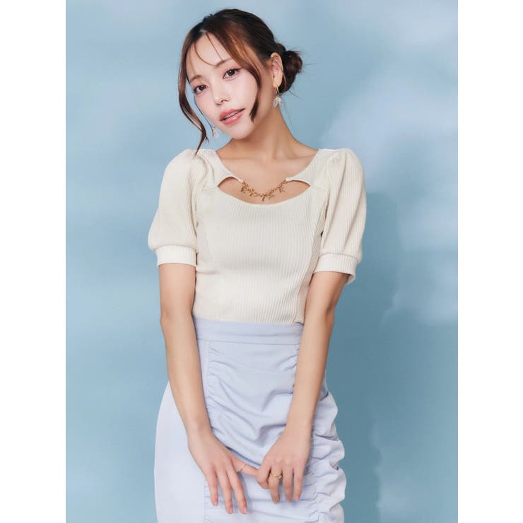 デコルテチャームコンパクトリブTOP | EATME | 詳細画像12 