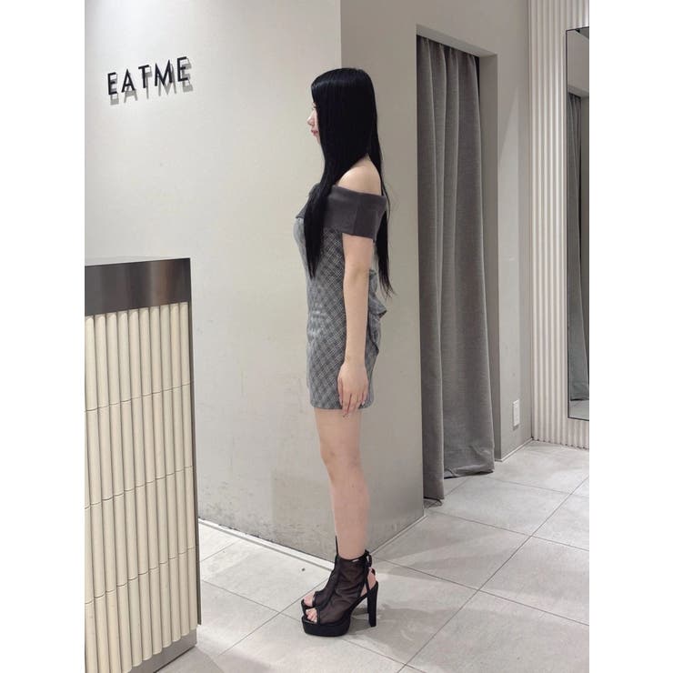 BACKオープンチェックカットアウトワンピース | EATME | 詳細画像50 