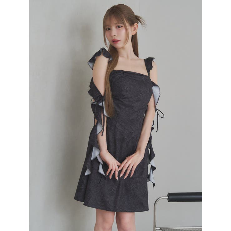 【日比谷花壇コラボ】ラッフルフリルフレアワンピース | EATME | 詳細画像6 