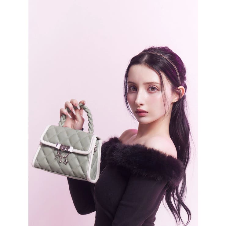 フェイクレザー編み込みハンドルバッグ | EATME | 詳細画像4 