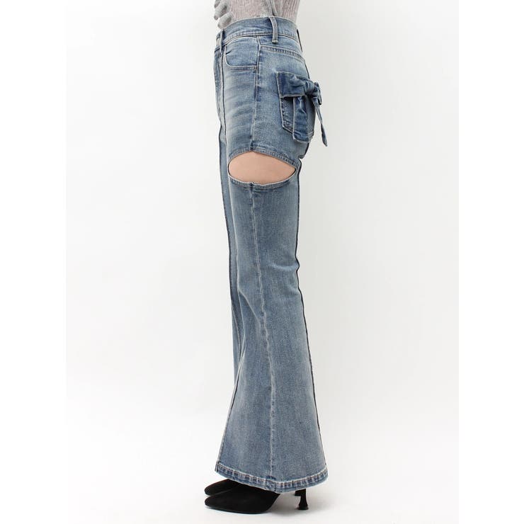 BACKリボンカットアウトデニムパンツ | EATME | 詳細画像49 