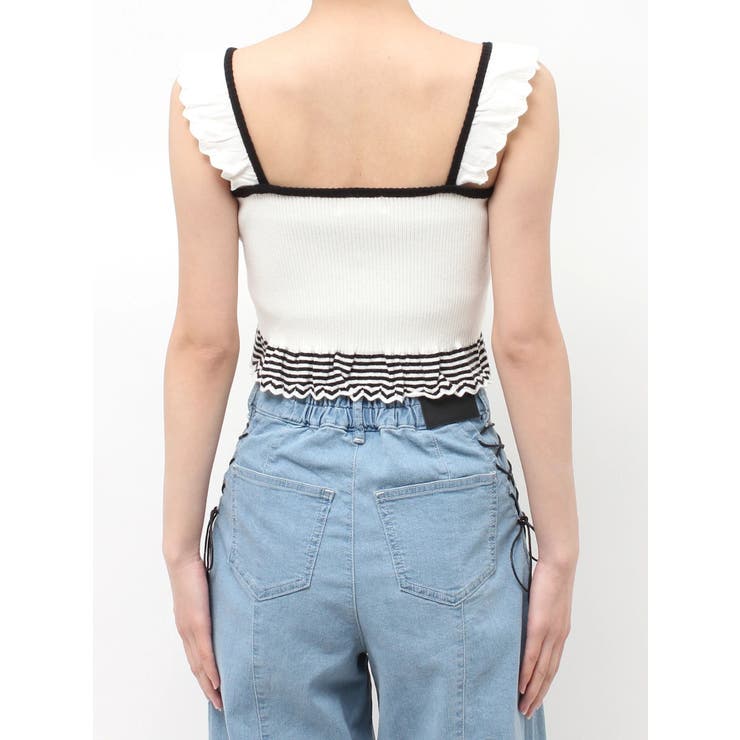 バイカラーフリルキャミニットTOP | EATME | 詳細画像44 