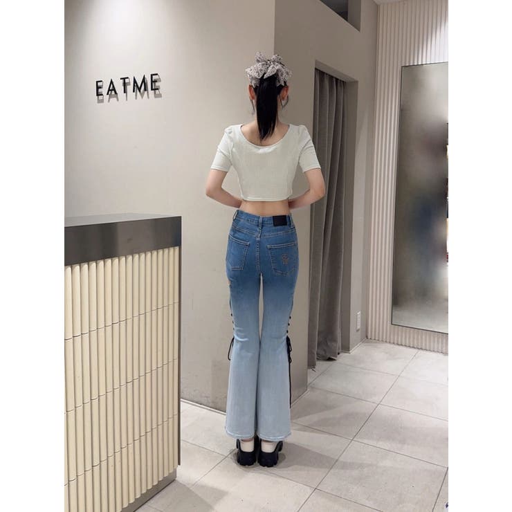 ロゴ刺しゅうスクエアリブTOP | EATME | 詳細画像23 
