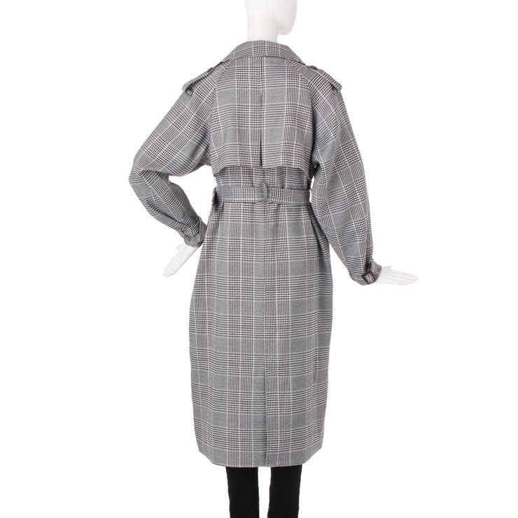 グレンチェックロングトレンチコート【RC限定】[品番：MKSW0005823
