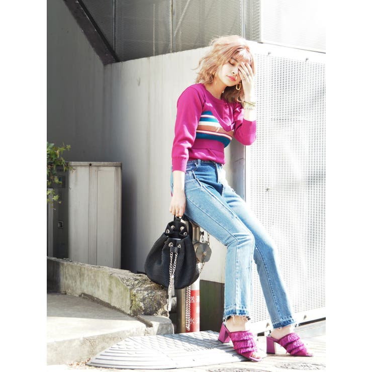 【美品】マダムパリス　フォックスファー　ニット　切り替え　希少デザイン　入手困難 SALE】Sasquatchfabrix. (サスクワァッチファブリックス) 