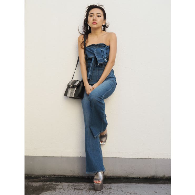 ビスチェDENIMオールインワン[品番：MKSW0006351]｜EVRIS（エブリス）のレディースファッション通販｜SHOPLIST（ショップリスト）