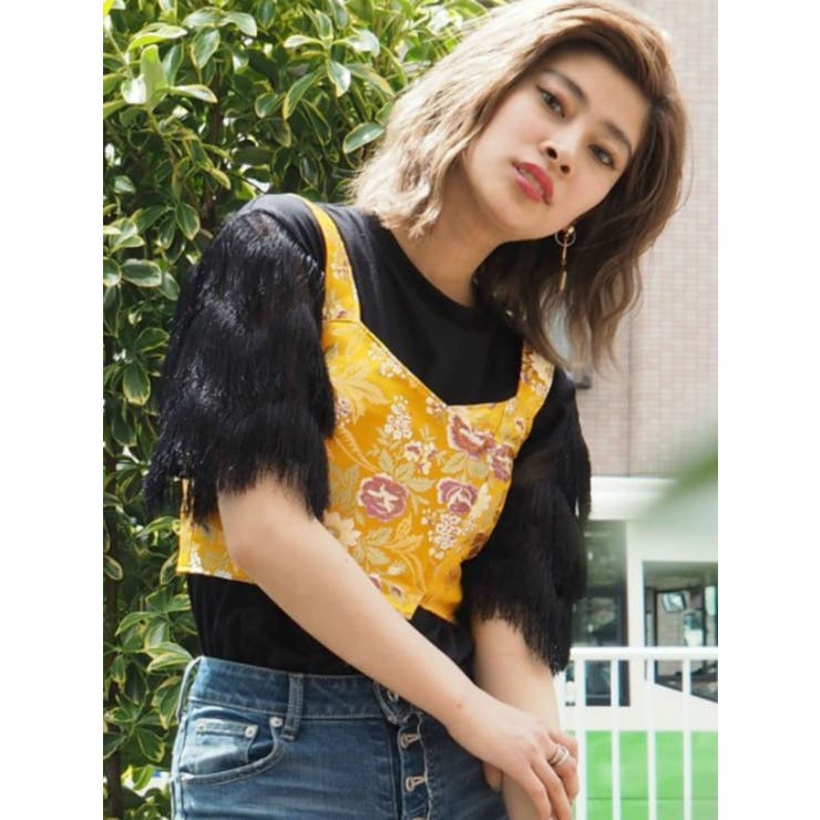 evris フリンジtシャツ フリンジスリーブTシャツ[品番：MKSW0006431]｜EVRIS（エブリス