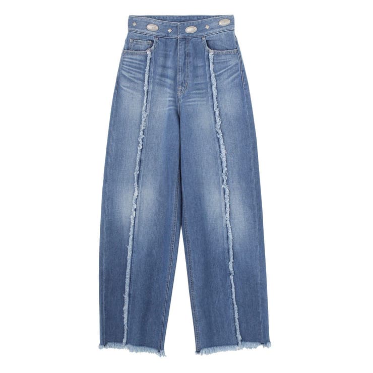 EVRIS みちょぱコラボ ロゴルーズデニム 完売品 EVRIS（エヴリス）の「【みちょぱコラボ】ロゴルーズデニム