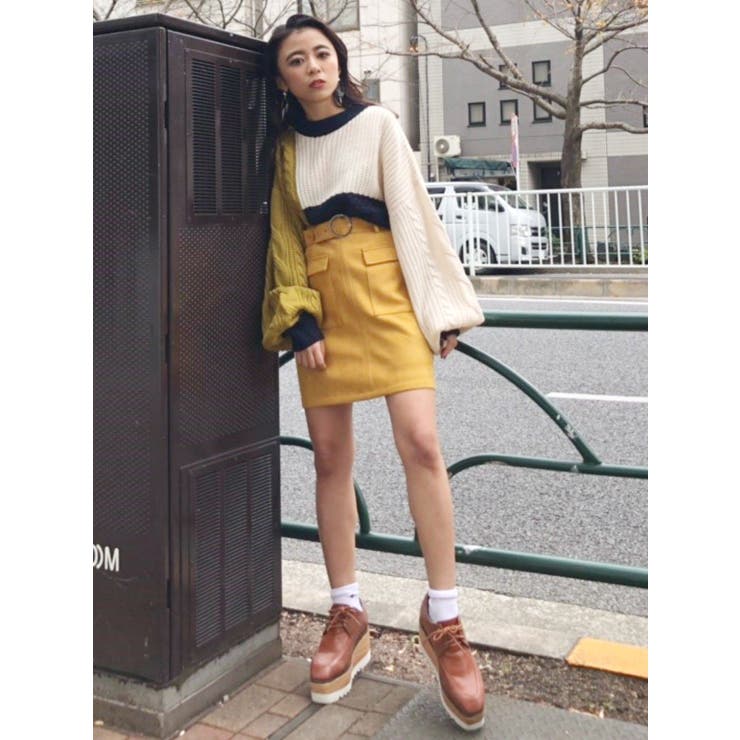 フロントポケットミニスカート[品番：MKSW0012740]｜EVRIS（エブリス