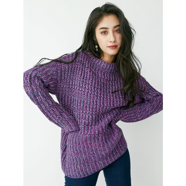 りえまま⭐️様　Vニット 小さいサイズ]ホールガーメント(R)ドルマンスリーブニット（7分