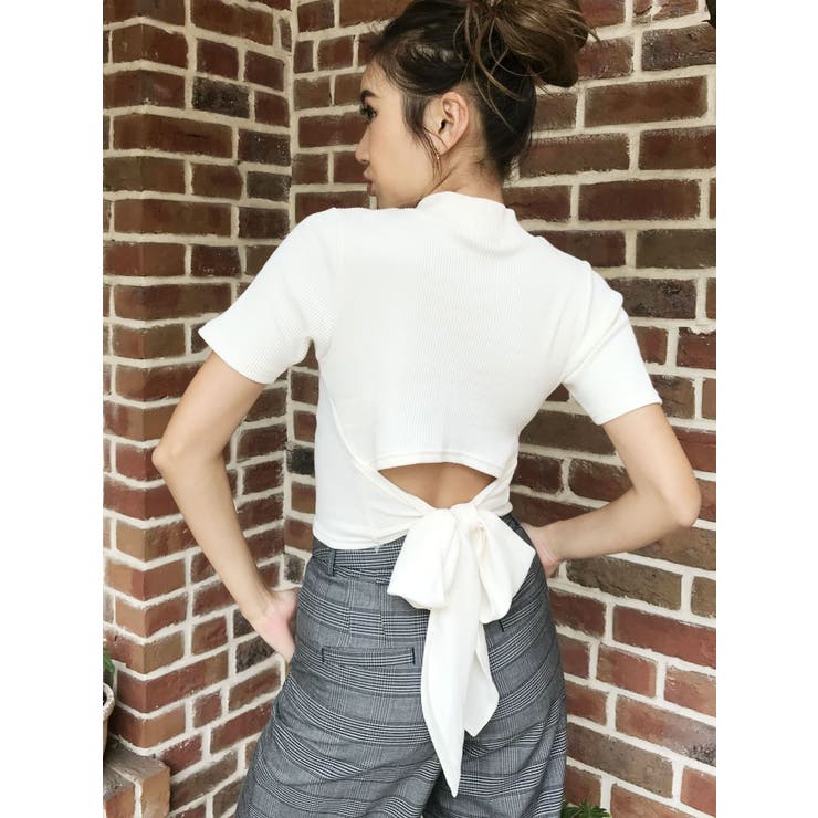 BACKリボンTOPS[品番：MKSW0012970]｜EVRIS（エブリス）｜レディース