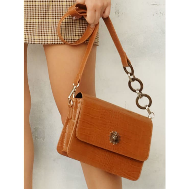 クロコライクスクエアショルダーBAG[品番：MKSW0022305]｜EVRIS