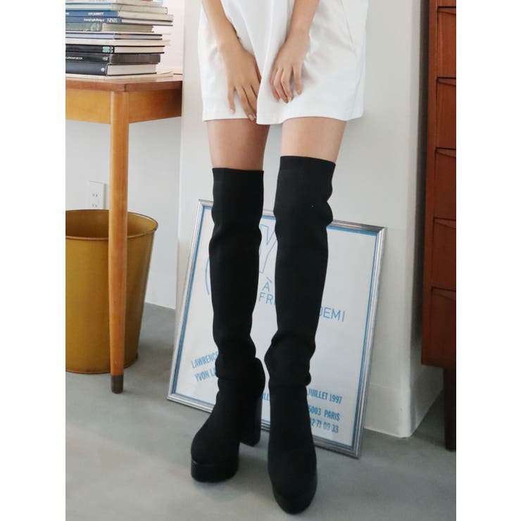 ソックスニーハイブーツ[品番：MKSW0026007]｜EVRIS（エブリス