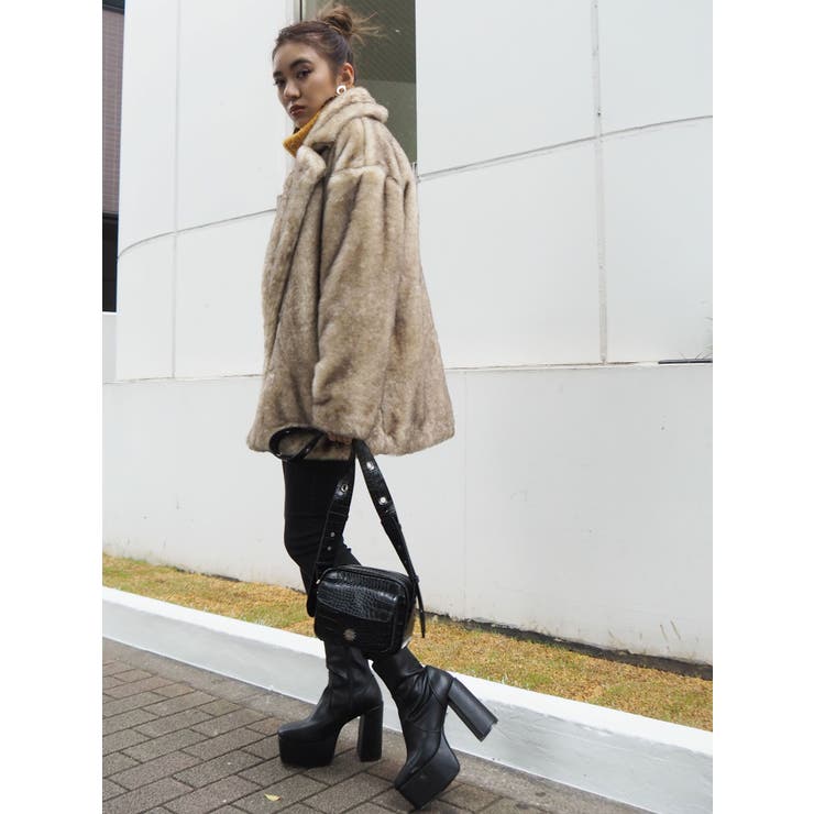 シームレザーライクチャンキーブーツ[品番：MKSW0025263]｜EVRIS  