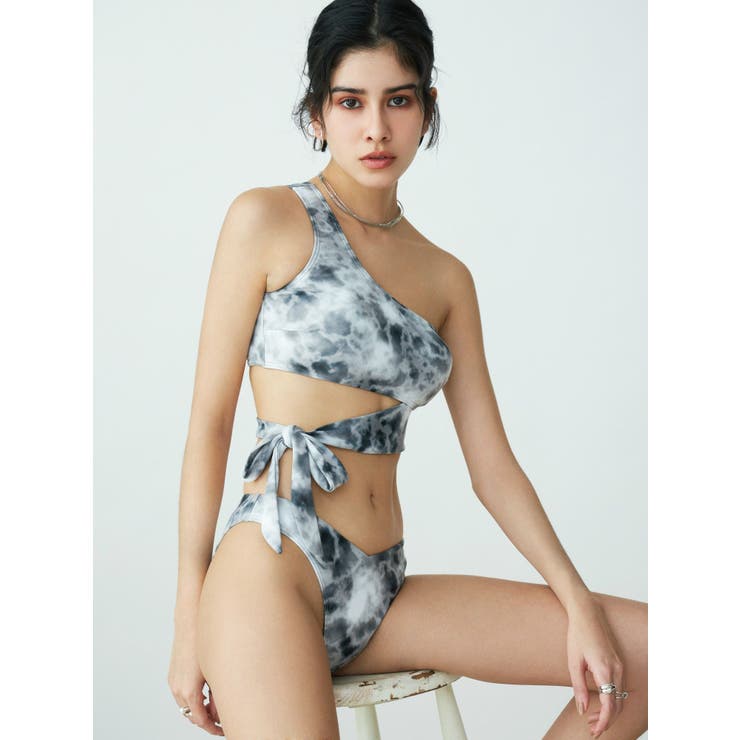 ONE SHOULDER RIBBON SWIM  WEAR[品番：MKSW0029551]｜EVRIS（エブリス）のレディースファッション通販｜SHOPLIST（ショップリスト）