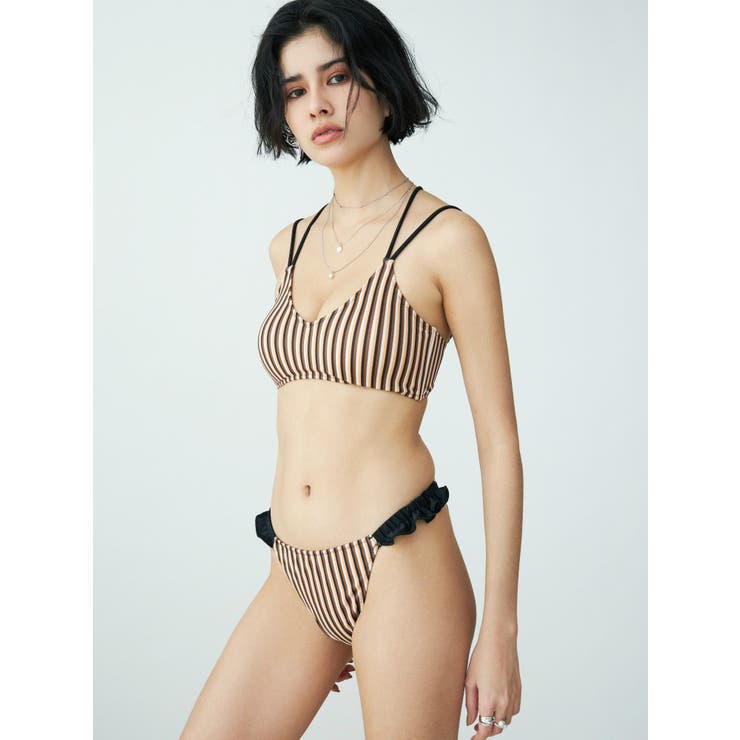 Stripe Frill Swim 品番 Mksw Evris エブリス のレディースファッション通販 Shoplist ショップリスト